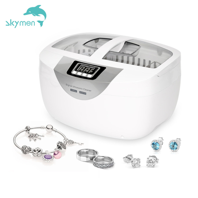 Skymen Mini Handheld Ultrasonic Jewelry Cleaner Machine 2.5L 70W 5 Pengaturan Waktu Digital