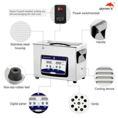 200W 1,19 Gallon Benchtop Ultrasonic Cleaner 40KHz Untuk Suku Cadang Sepeda