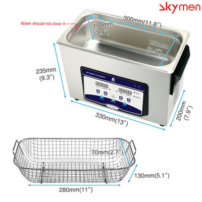 200W Heater 1,19 Gallon Benchtop Ultrasonic Bath SUS304 Untuk Gear
