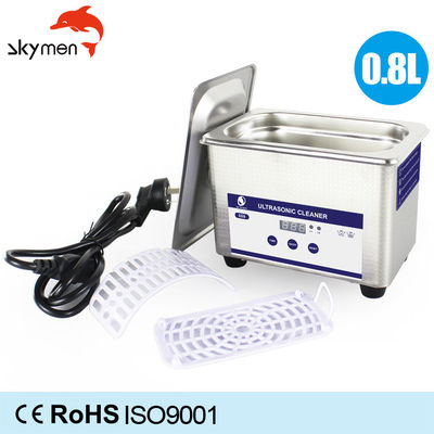1mm Tebal 60W Ultrasonic Basket Cleaner 800ml Untuk Toko Kacamata