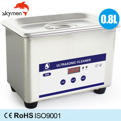 ROHS 2.6 Inches Kacamata Ultrasonic Cleaner 0.8L Dengan Keranjang
